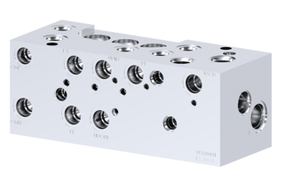 Gefräster Steuerblock aus Aluminium