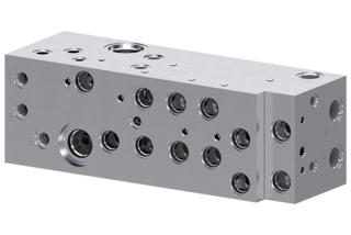 Gefräster Steuerblock aus Stahl